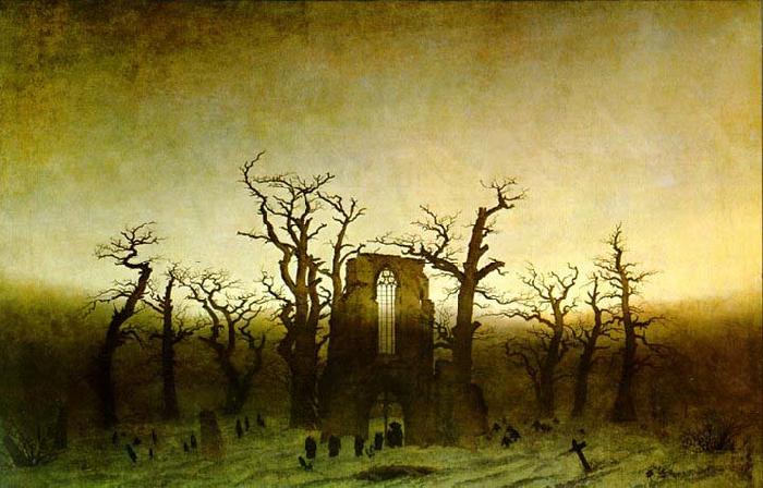 Caspar David Friedrich The Abbey in the Oakwood oil painting picture